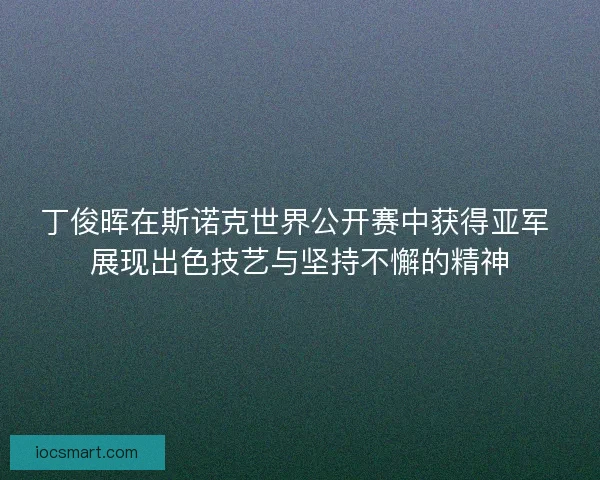 丁俊晖在斯诺克世界公开赛中获得亚军 展现出色技艺与坚持不懈的精神